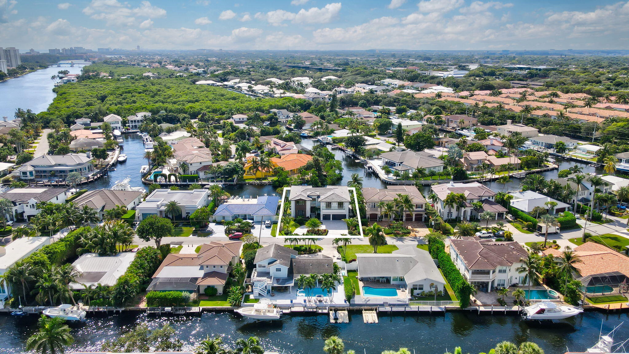 798 Havana Drive Boca Raton, FL 33487 - Photo 58 of 76 an aerial view of residential houses with yard