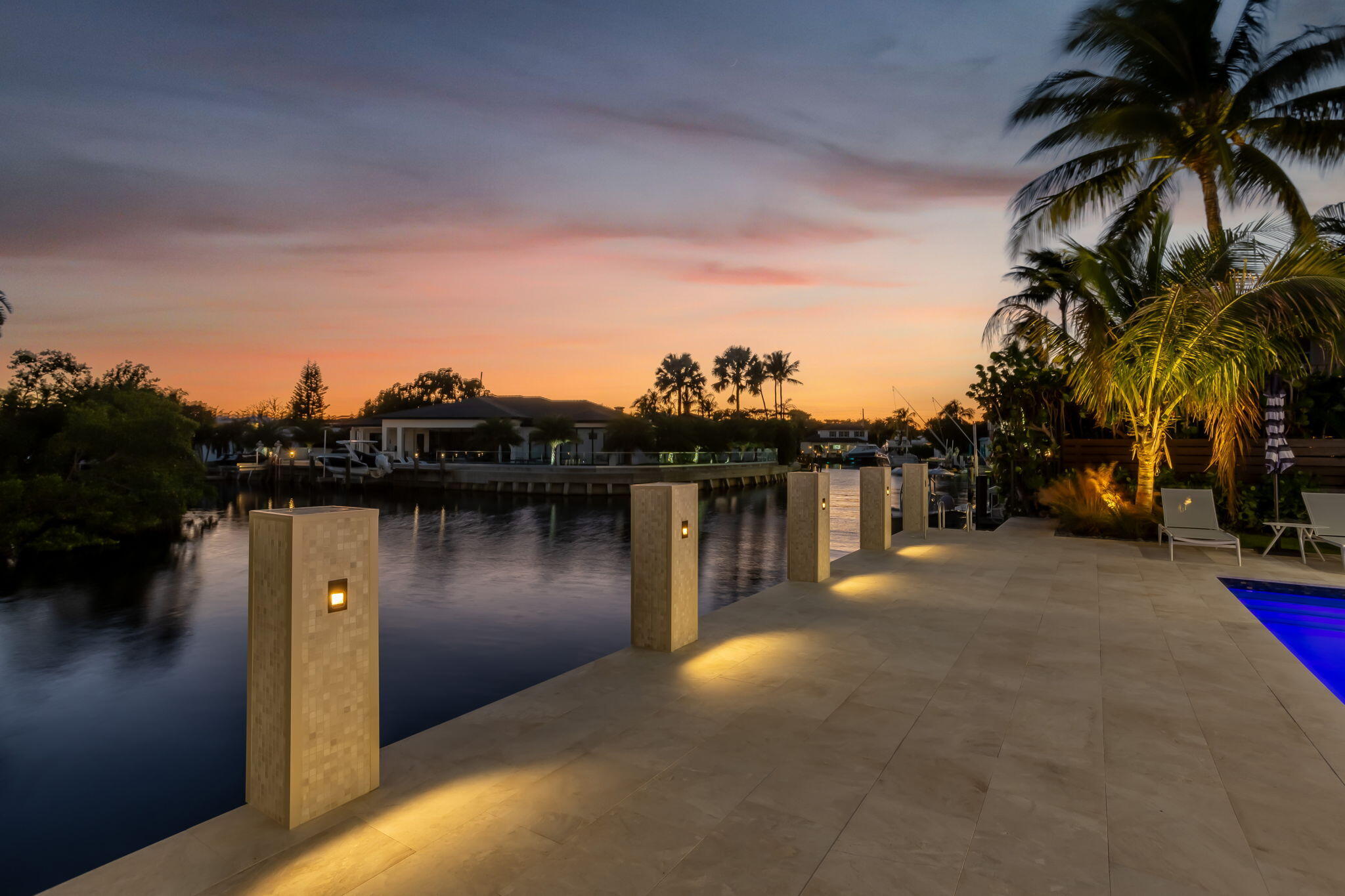 798 Havana Drive Boca Raton, FL 33487 - Photo 6 of 76 Sunset Glow Over Boat Dock