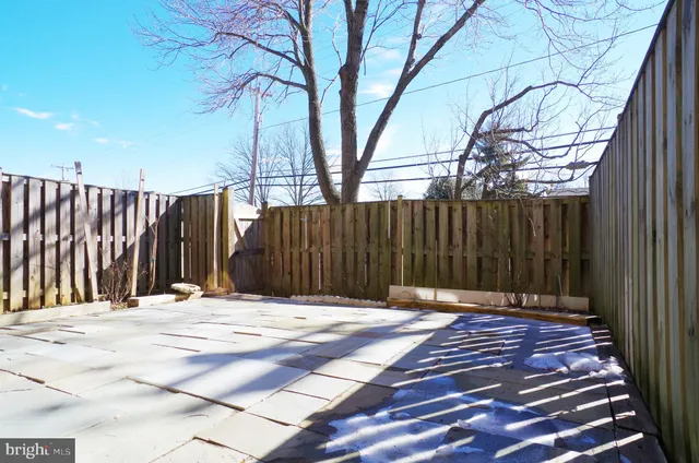 a view of wooden fence