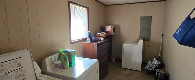 a room with storage and utility