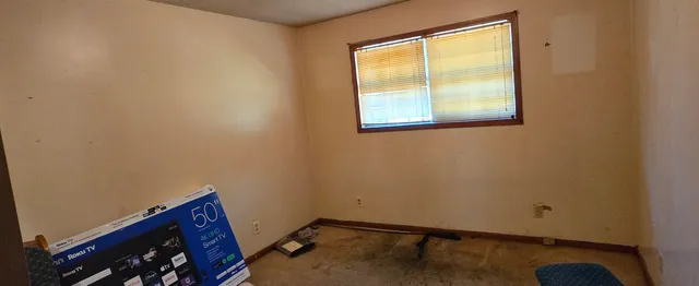 an empty room with a window