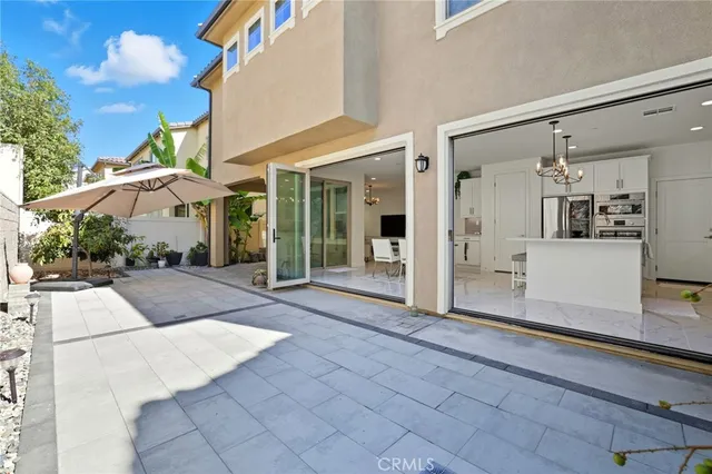 a view of a house with a patio