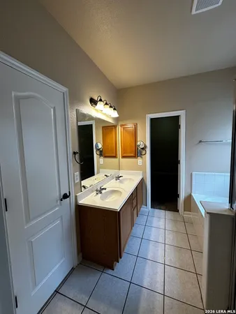 a kitchen with a cabinets and counter space