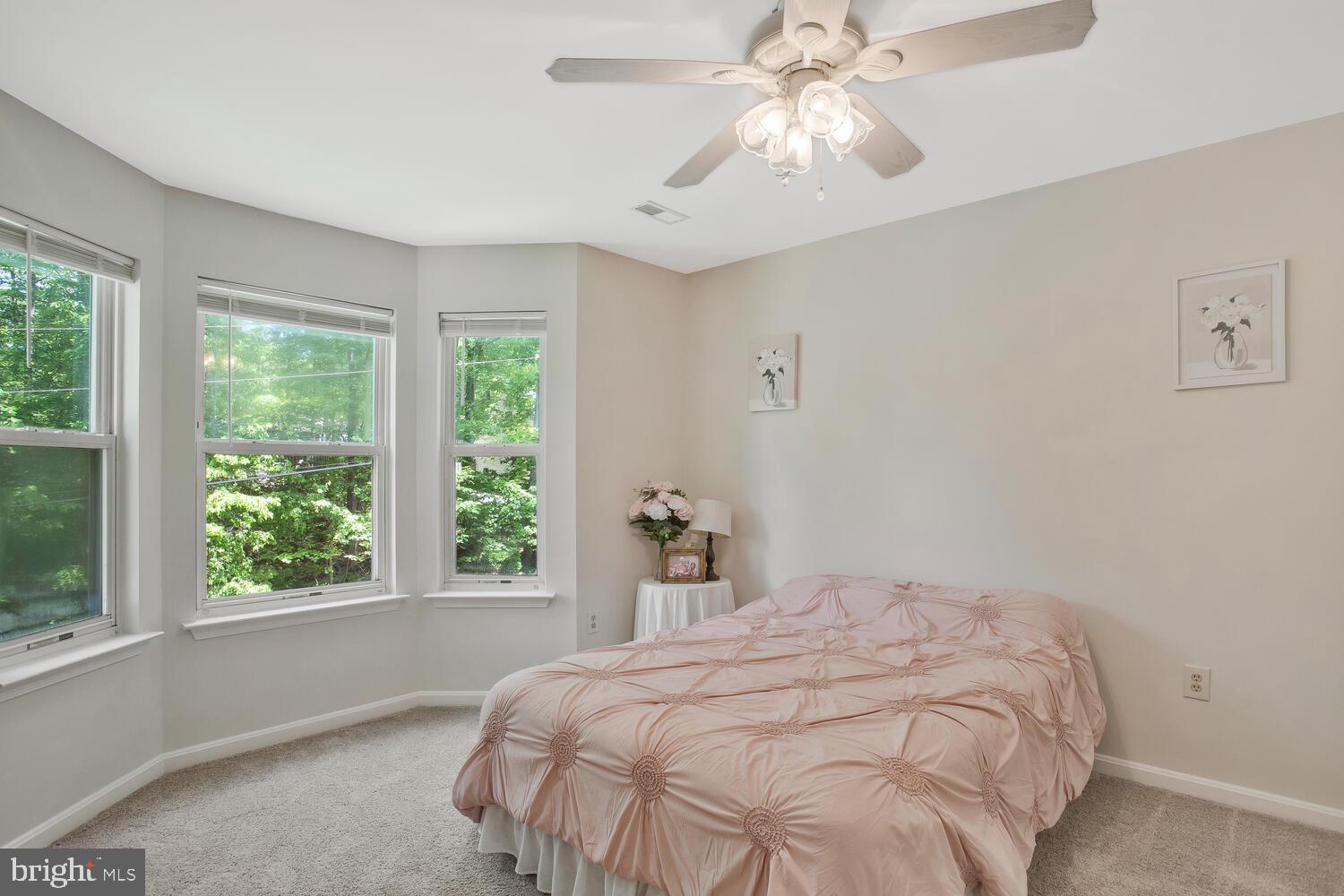 329 Red Cloud Road Lusby, MD 20657 - Photo 14 of 32 a bedroom with a large bed and a chandelier