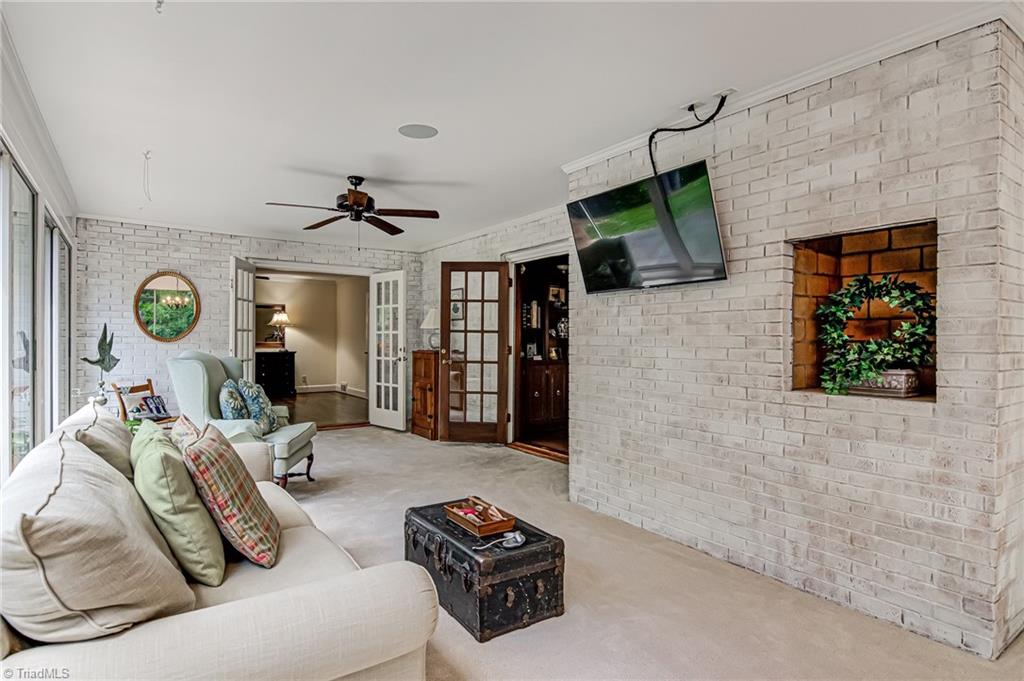 618 Hertford Road Winston-Salem, NC 27104 - Photo 17 of 42 White french doors lead into primary bedroom.