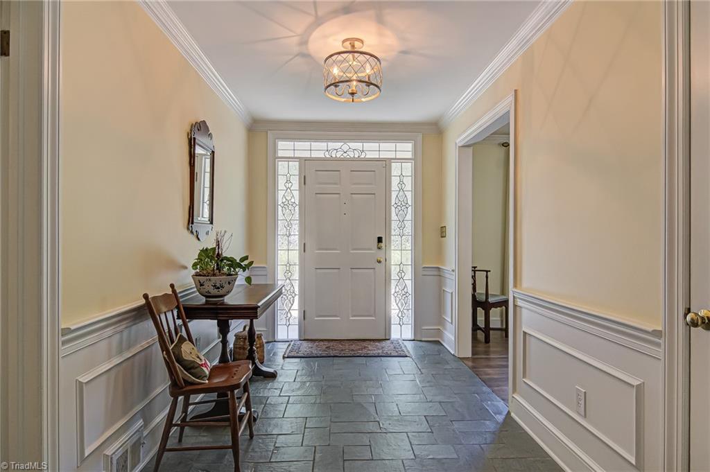 618 Hertford Road Winston-Salem, NC 27104 - Photo 3 of 42 Foyer with slate flooring