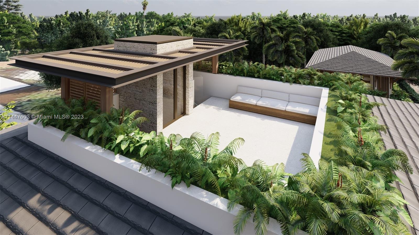 6525 Allison Road Miami Beach, FL 33141 - Photo 8 of 17 a aerial view of a house with a yard and potted plants