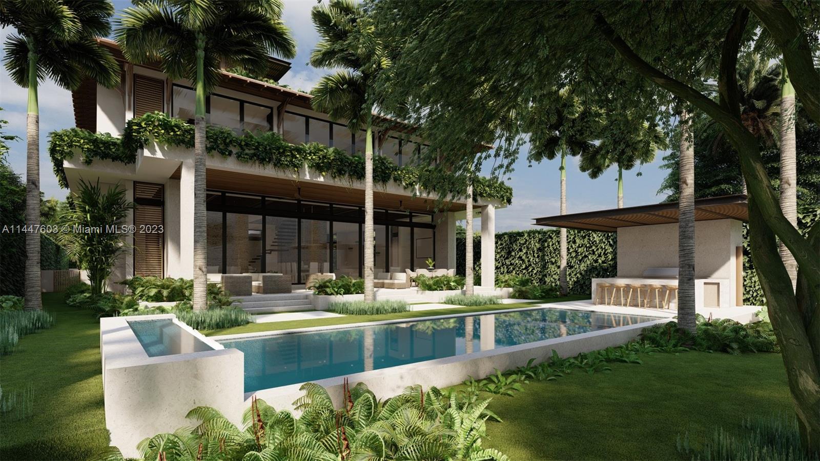 6525 Allison Road Miami Beach, FL 33141 - Photo 9 of 17 front view of house with a yard and potted plants