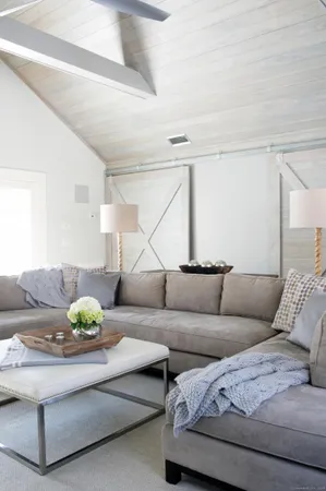 a living room with furniture and a couch