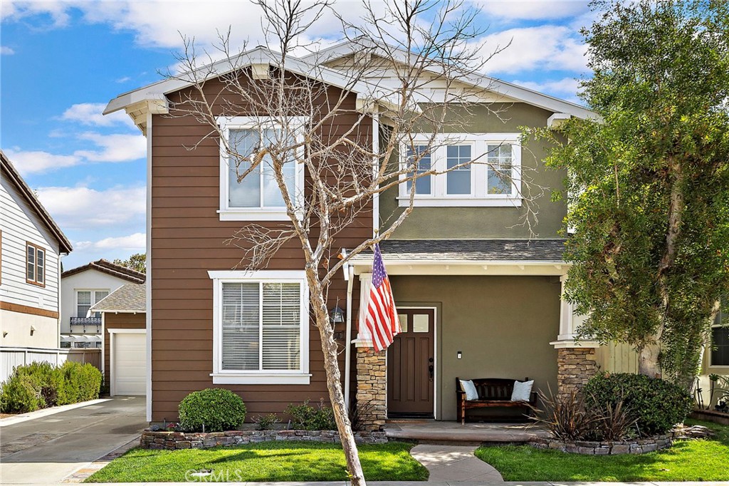 a front view of a house