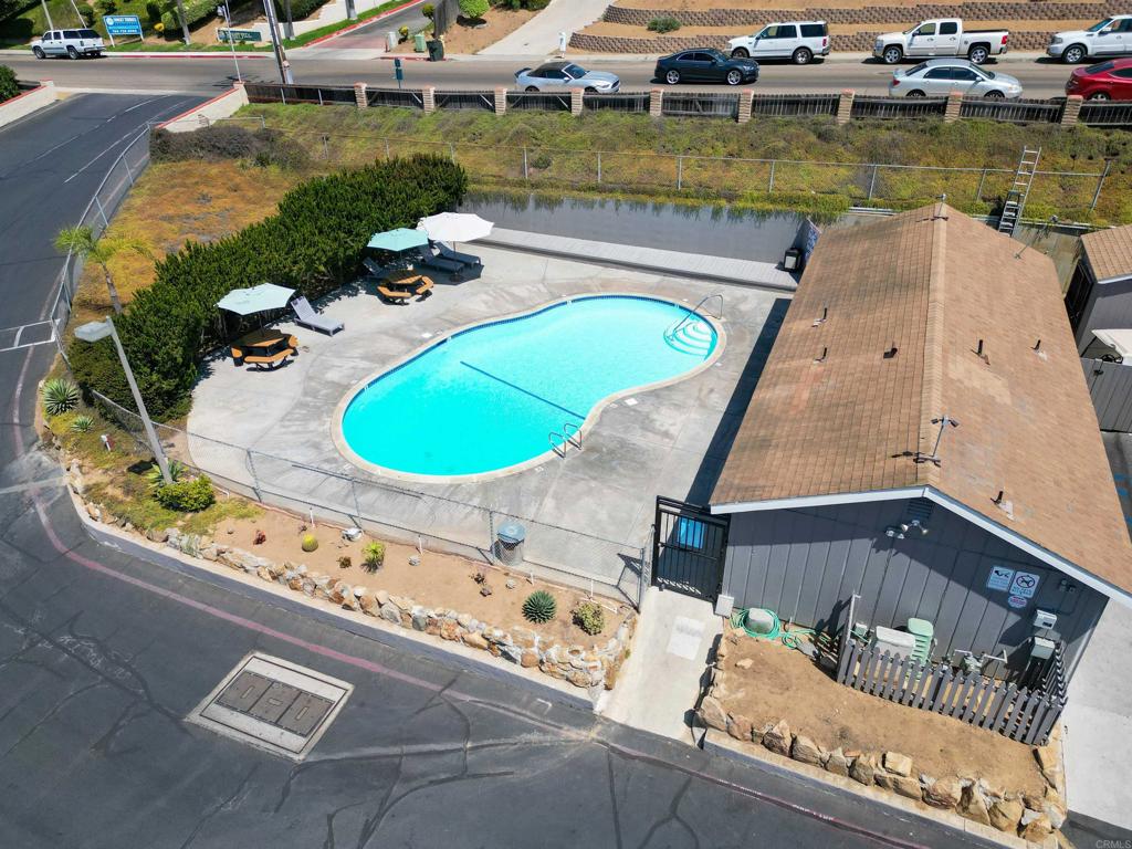 1455 Alturas Road, Unit 55 Fallbrook, CA 92028 - Photo 27 of 31 an aerial view of a house with a swimming pool