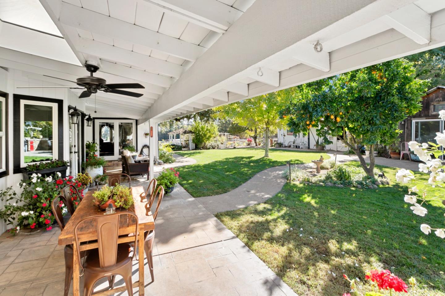 1990 Day Road Gilroy, CA 95020 - Photo 14 of 42 a view of a patio with a garden