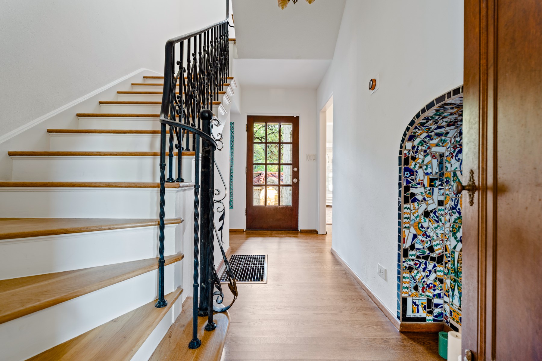 806 Rosedale Terrace Austin, TX 78704 - Photo 19 of 40 a view of stairs with wooden floor