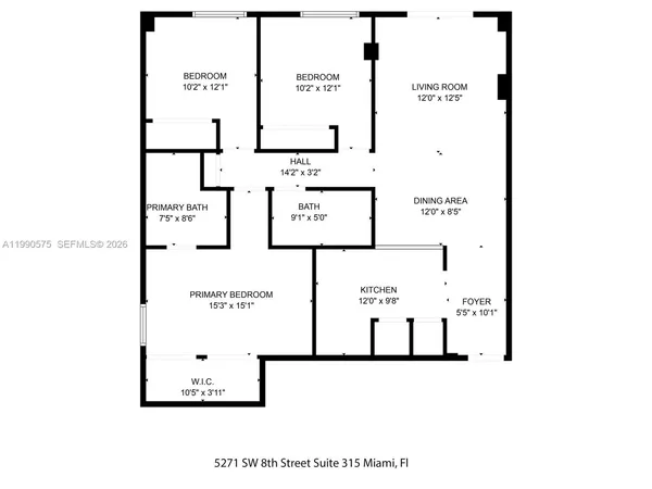 $2,900 | 5271 Southwest 8th Street, Unit 315, Miami, FL 33134