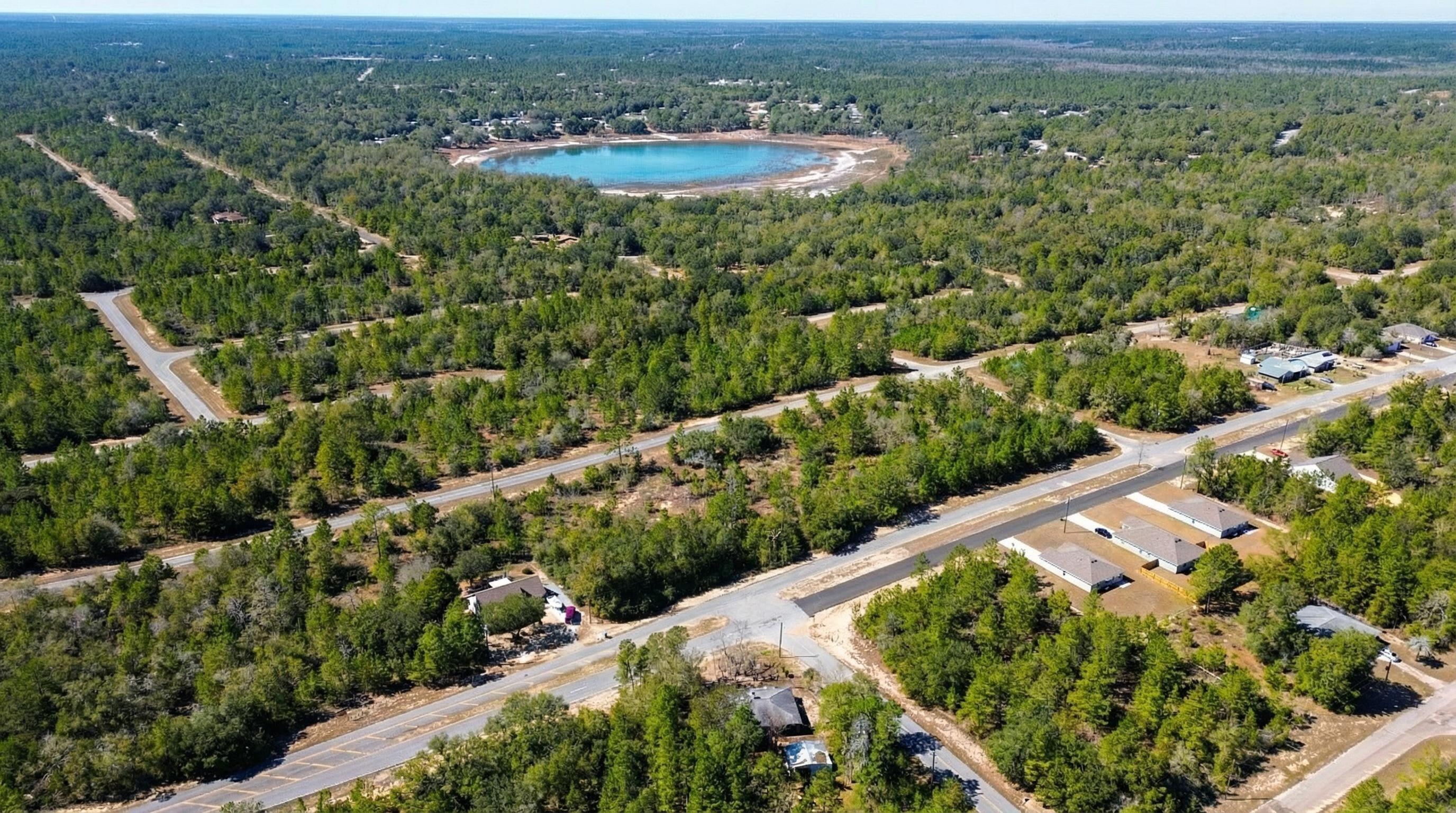 4335 Country Club Boulevard Chipley, FL 32428 - Photo 27 of 28 an aerial view of green landscape with trees and houses