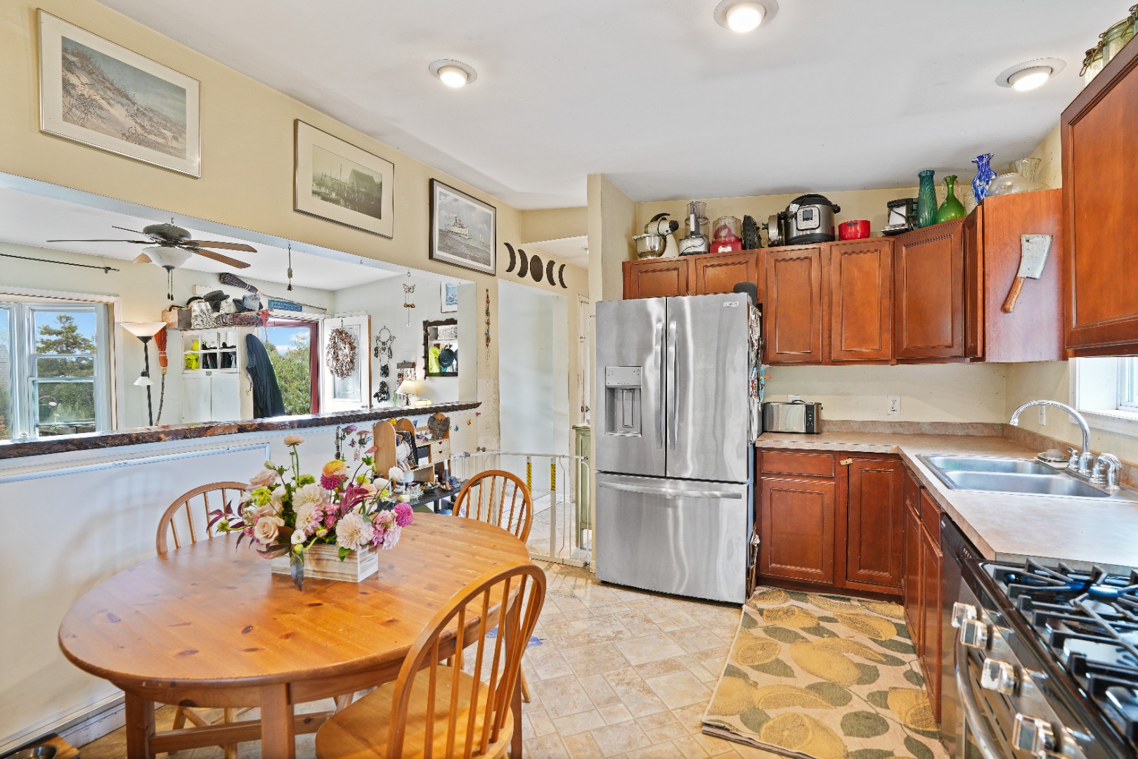 7 Martha's Way Edgartown, MA 02539 - Photo 11 of 13 a kitchen with stainless steel appliances granite countertop a refrigerator and a sink