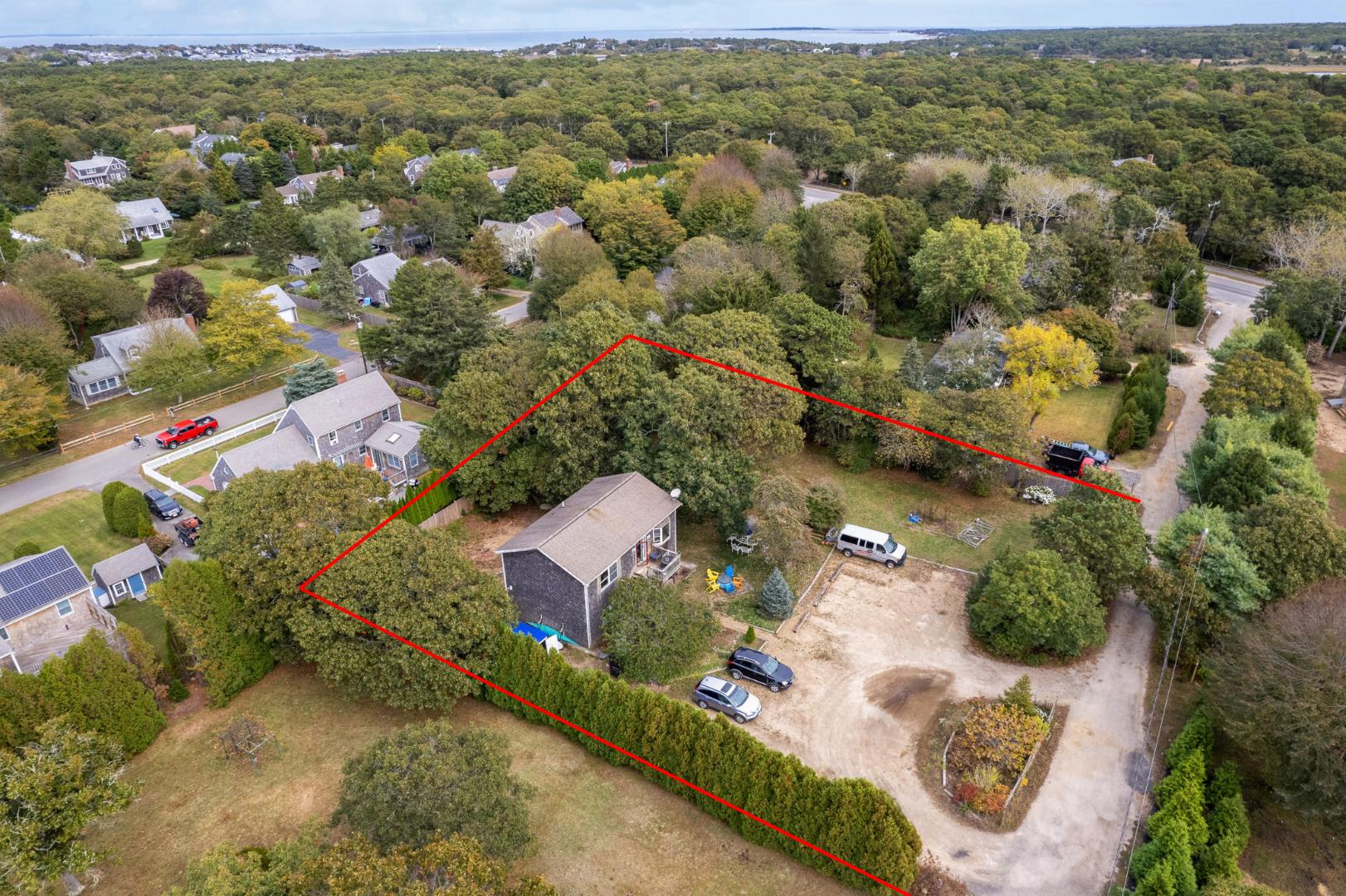 7 Martha's Way Edgartown, MA 02539 - Photo 2 of 13 an aerial view of residential houses with outdoor space
