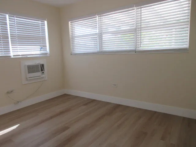 an empty room with a window