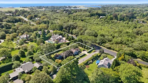 an aerial view of multiple house