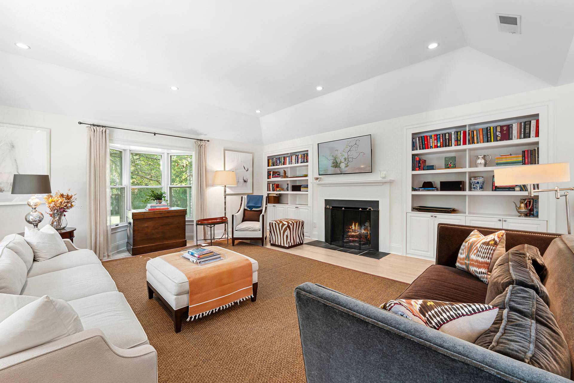1 Egypt Close East Hampton, NY 11937 - Photo 5 of 38 a living room with furniture fireplace and a large window