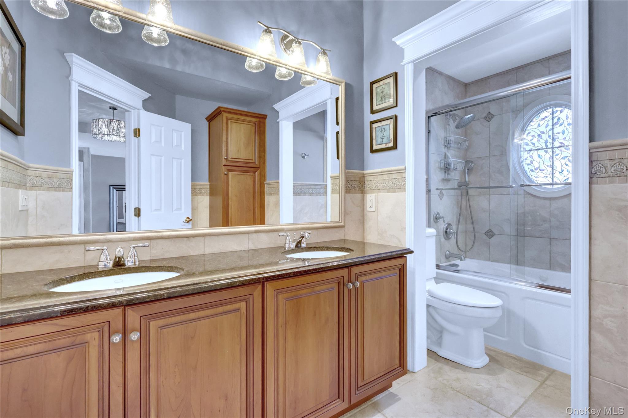 5 Frost Valley Road Mount Sinai, NY 11766 - Photo 30 of 49 a bathroom with a granite countertop sink toilet and shower