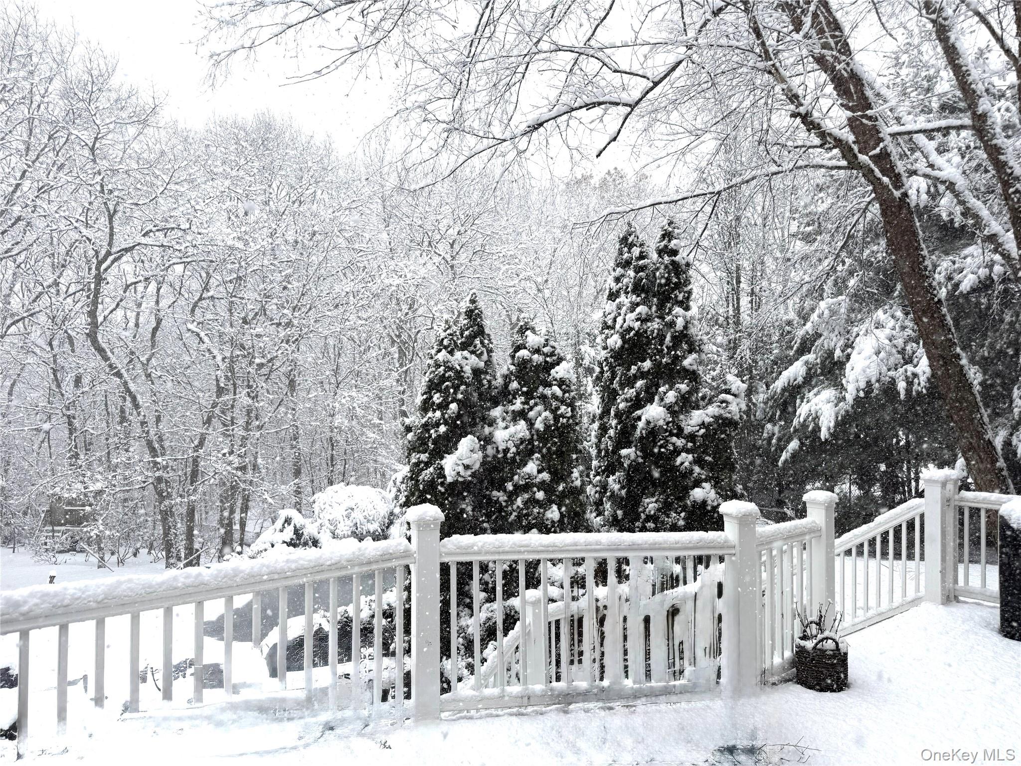 5 Frost Valley Road Mount Sinai, NY 11766 - Photo 44 of 49 a view of a wooden house with a snow