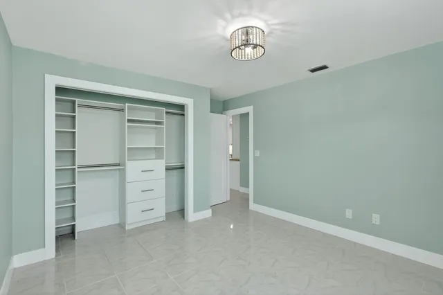 an empty room with a window