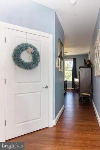 a view of a livingroom with furniture and wooden floor