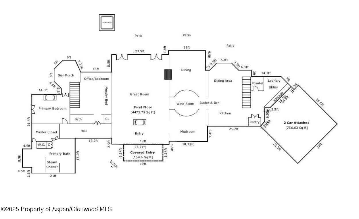 800 South Hayden Road Aspen, CO 81611 - Photo 56 of 57 Main Floor Plan