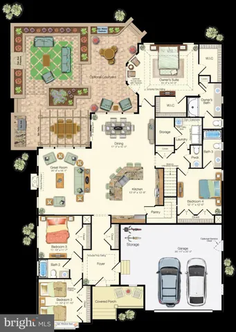 a picture of a bench in front of a wall