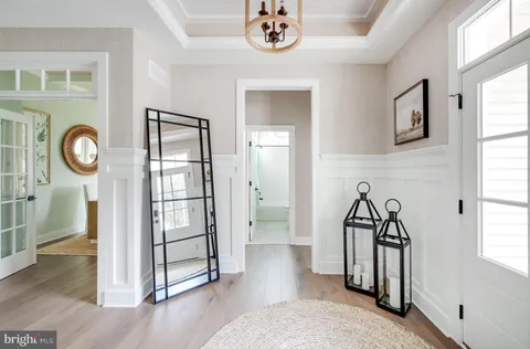 a view of a hallway with elevator