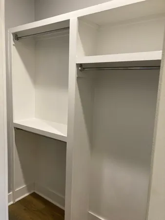 a close view of closet