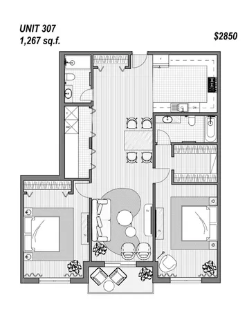 $3,287 | 9201 North Milwaukee Avenue, Unit 208, Niles, IL 60714