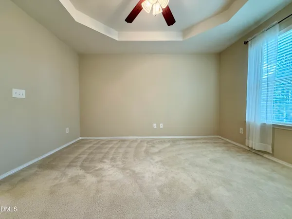 an empty room with a window