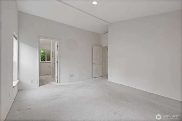 an empty room with an entryway