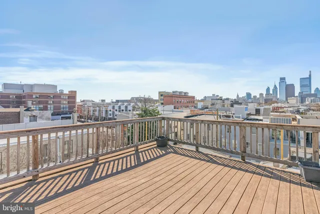a view of city from a roof deck