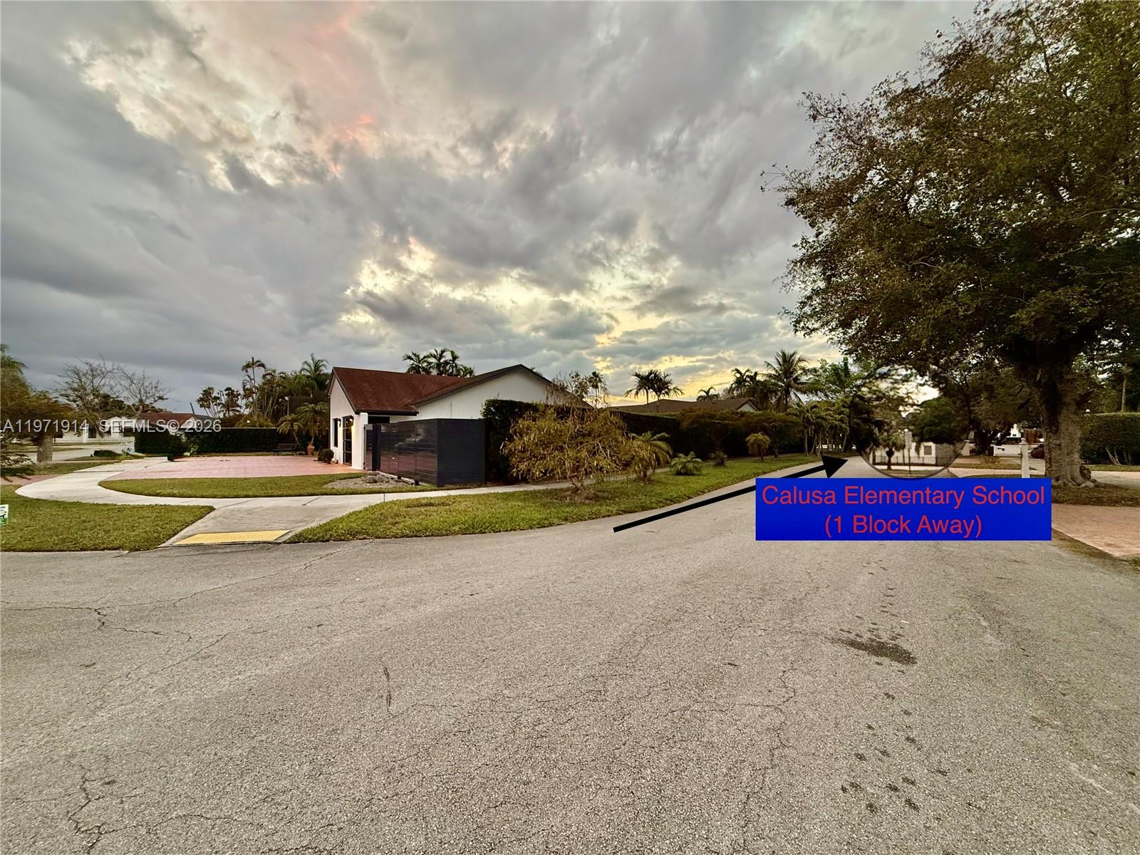 13253 Southwest 96th Terrace Miami, FL 33186 - Photo 5 of 18 a view of street with tall trees