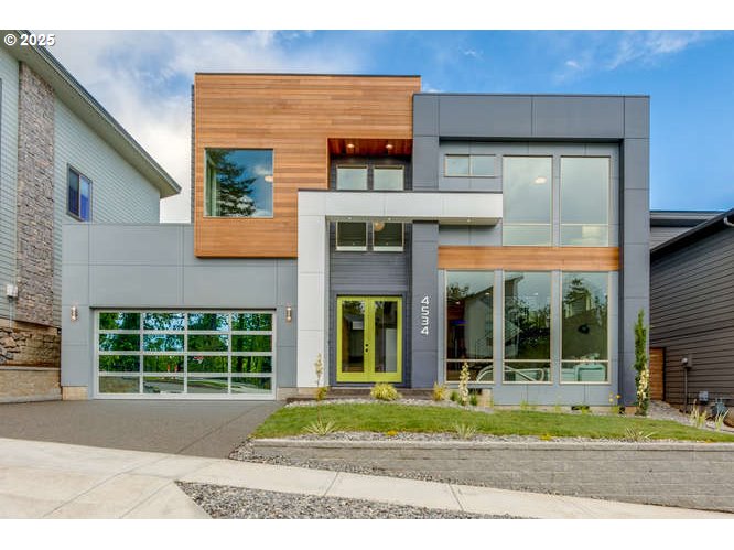 a house view with a backyard