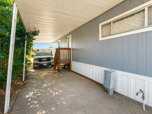 a view of a porch
