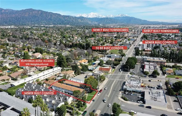 an aerial view of a city