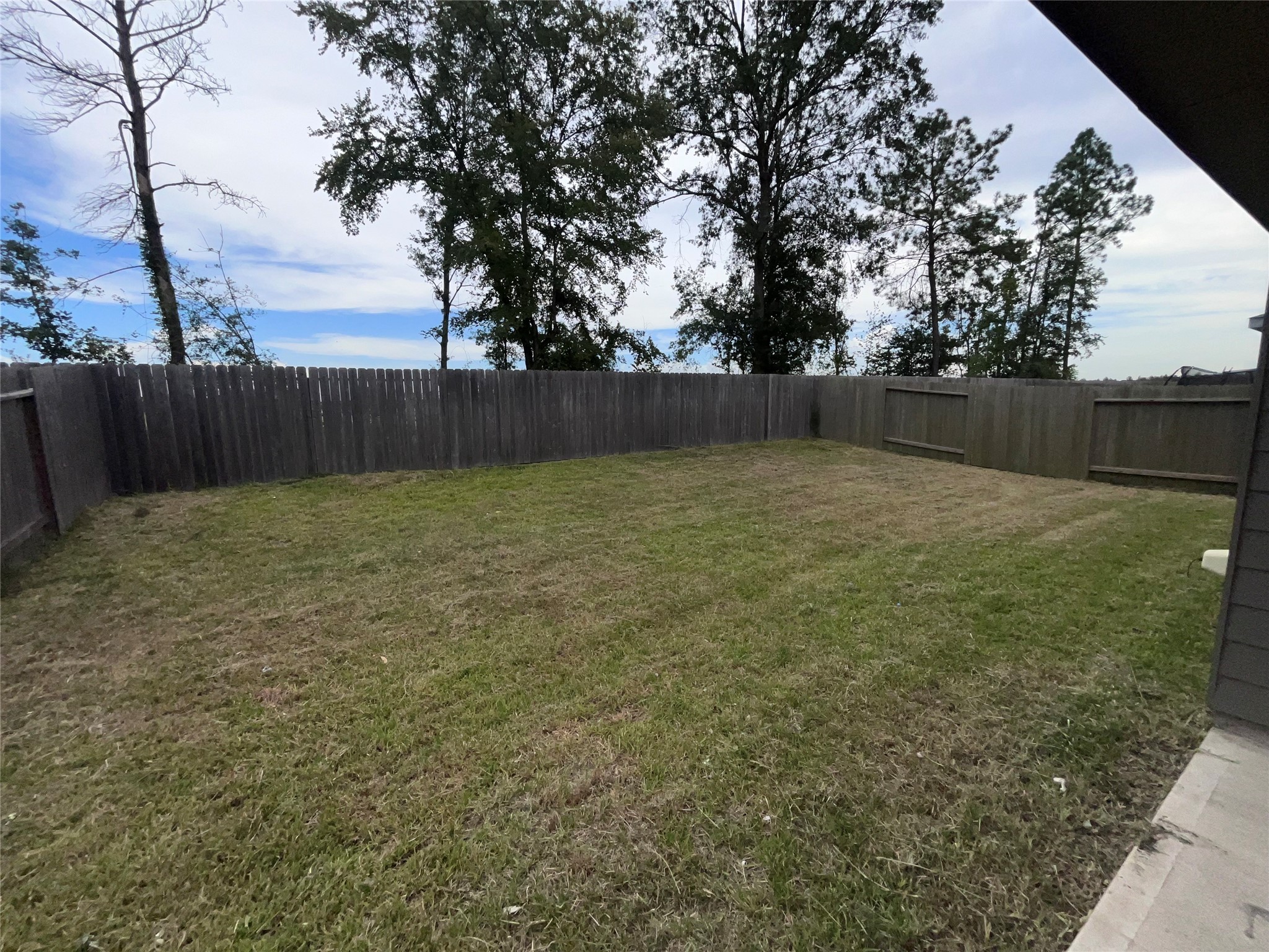 14715 Peaceful Way New Caney, TX 77357 - Photo 4 of 17 a view of a backyard