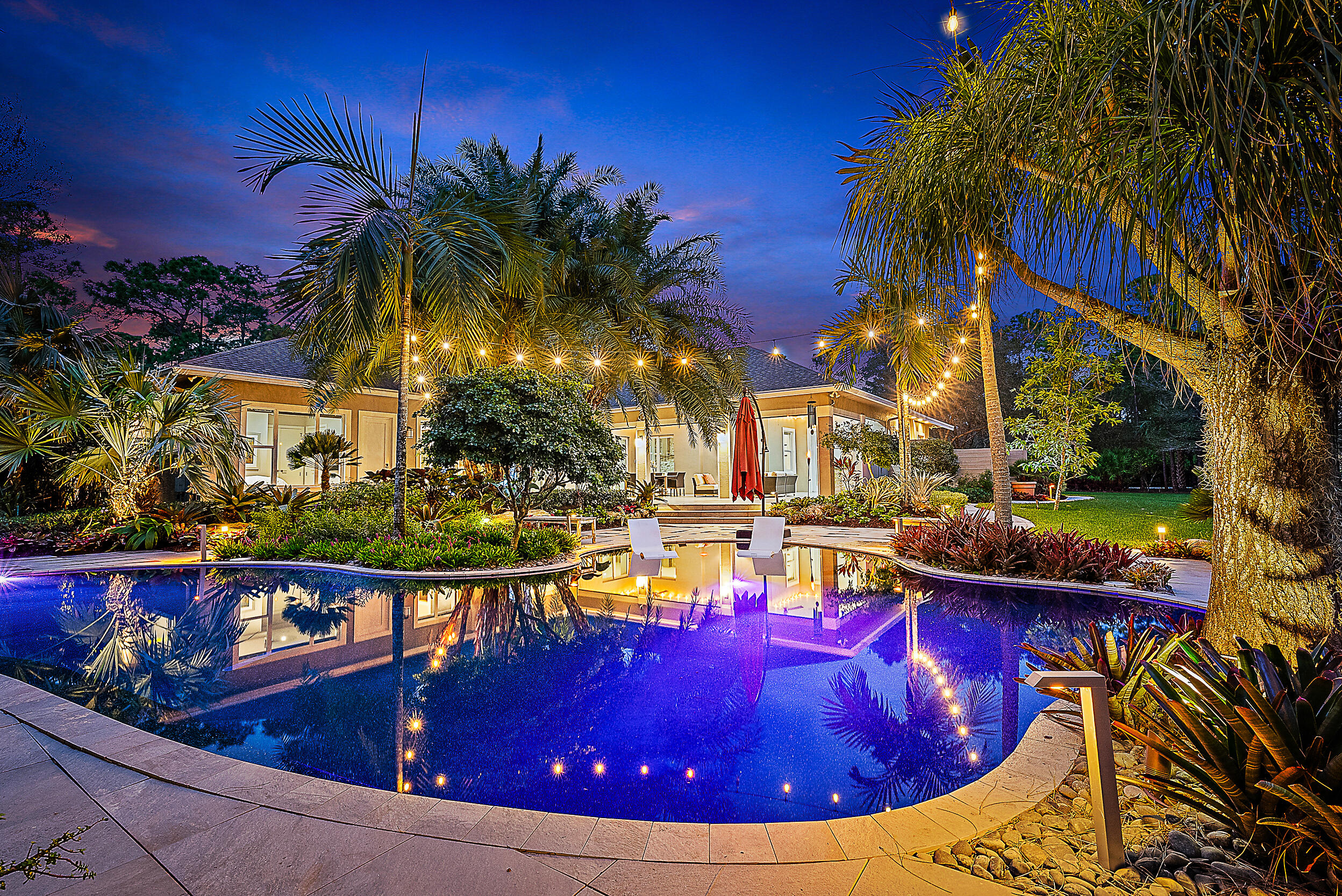 12580 185th Street North Jupiter, FL 33478 - Photo 7 of 27 Pool Twilight