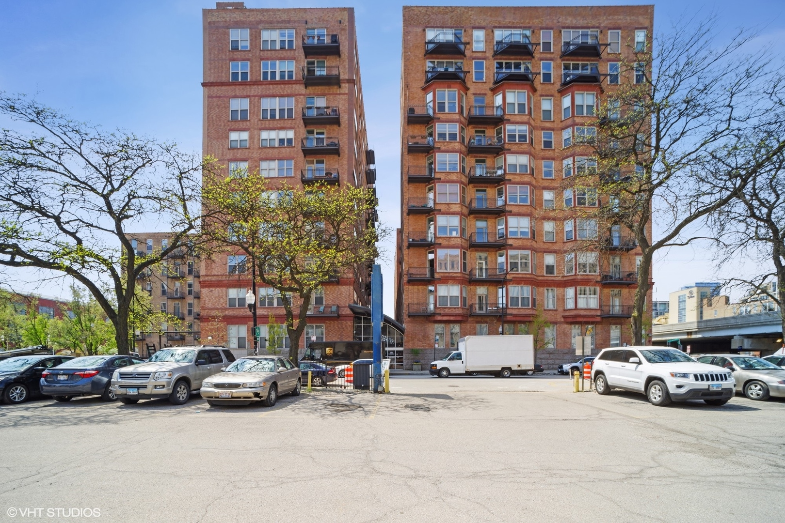 a car parked in front of a building