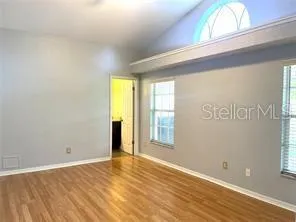 an empty room with a window