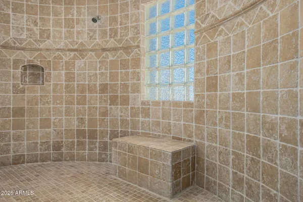 a view of a city with mountains in the background