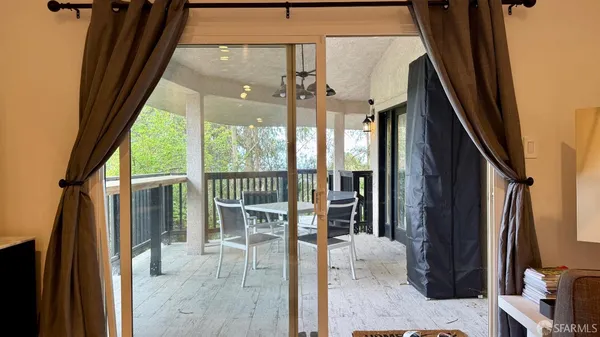 a room with furniture and windows