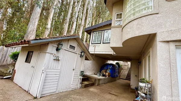 a front view of a house with balcony