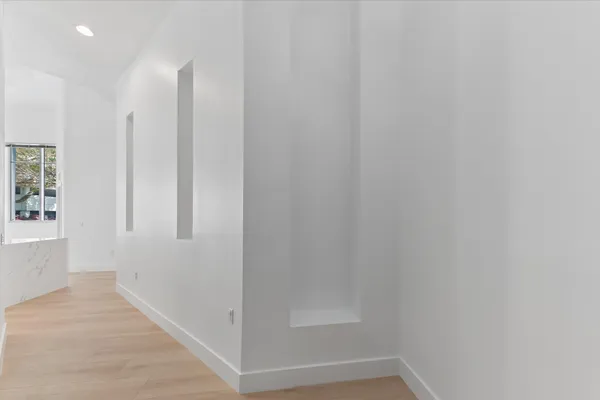 a view of hallway with window