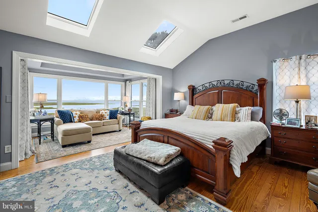 a view of an ocean and beach