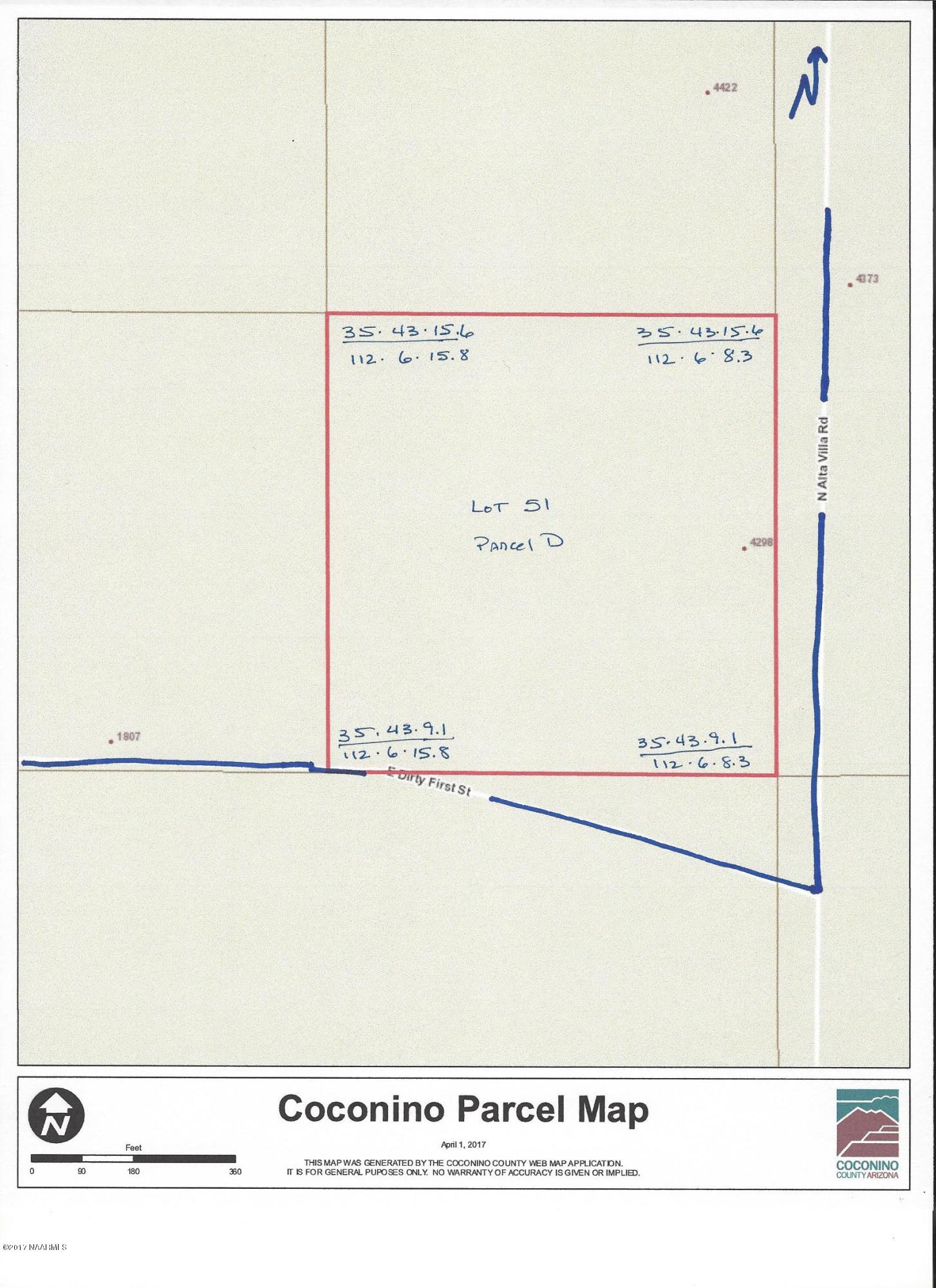 4298 North Alta Villa Road Williams, AZ 86046 - Photo 12 of 13 Stooks parcel 51 D GPS co-ordinates